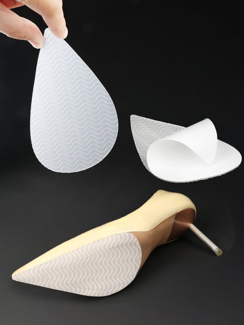Anti-Slip Pointed Heel Protectors – Non-Skid Rubber Sole Pads For High Heels (12.5x7.5cm, 1.5mm Thick) – Wave & Diamond Patterns_voghion.com