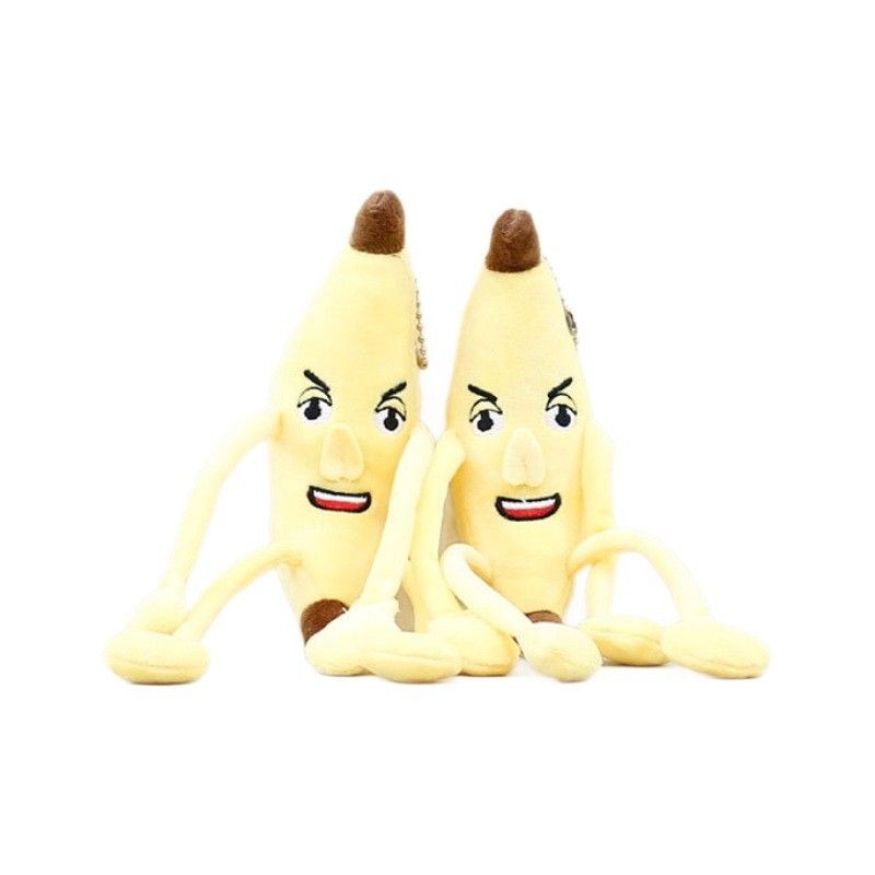 Niedlicher Bananen-Schlüsselanhänger, Plüschtier mit langen Beinen, für Schlüssel, Taschen und mehr_voghion.com