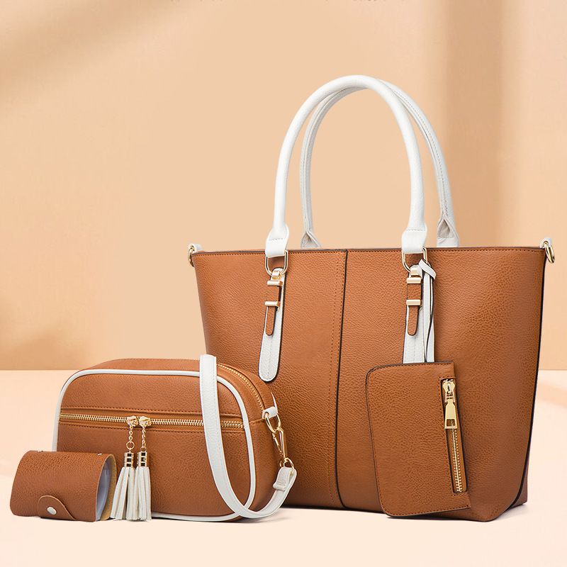 Borsa a tracolla da donna con tracolla a blocchi di colore, nuova tendenza alla moda, per madre e figlia, 2025_voghion.com