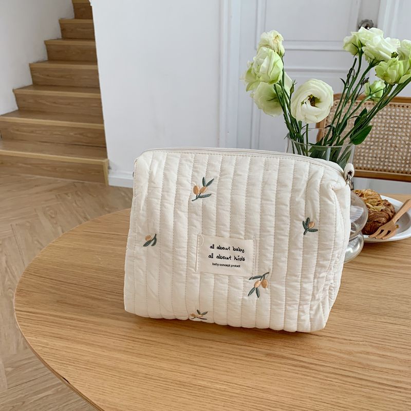 Ins Bavlněná taška na přebalování do kočárku Závěsná taška Dětské zboží Organizér na plenky Caddy Taška na zip Roztomilé ženy taška na make-up děti_voghion.com