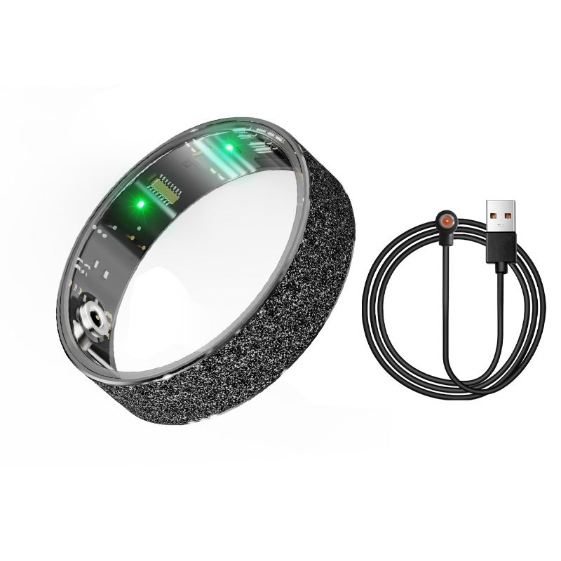 Other Consumer Electronics Frosted Smart Ring Fashion Couple Business Ring Heart Rate Blood Oxygen Sleep Exercise Pedometer Ring_voghion.com