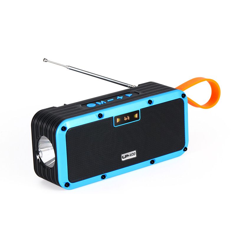 LP-V30 new solar powered Bluetooth speaker, outdoor radio, flashlight, portable multifunctional speaker_voghion.com