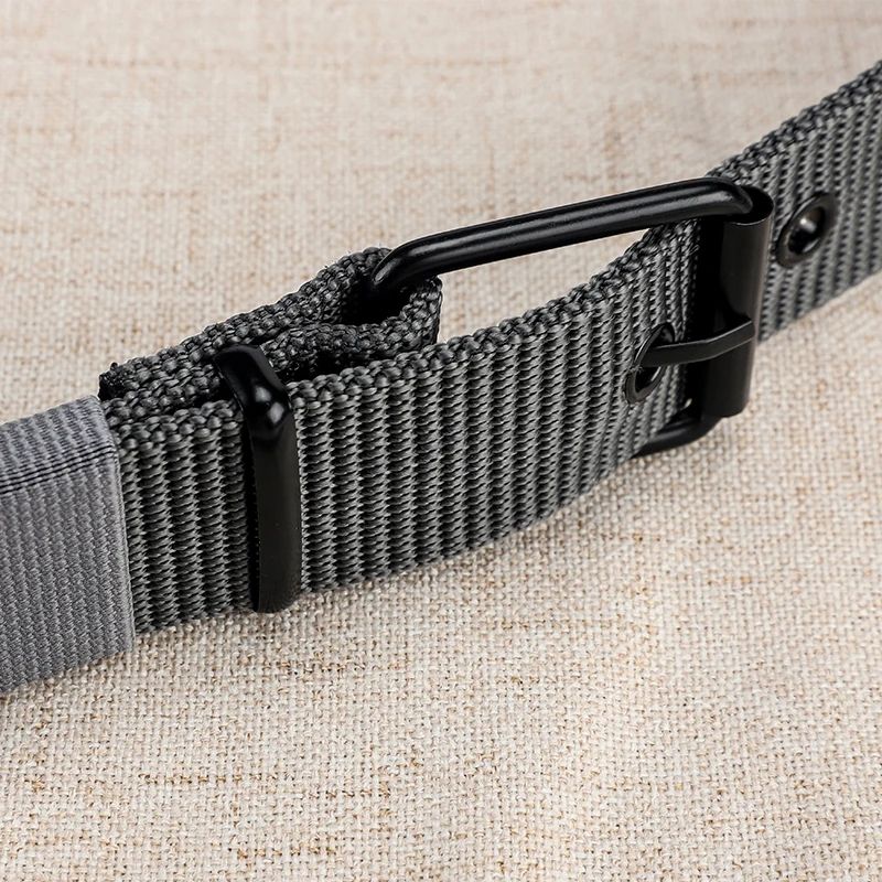 HOT Perforated canvas men's needle buckle student youth Korean version, versatile jeans belt, military training, extende_voghion.com