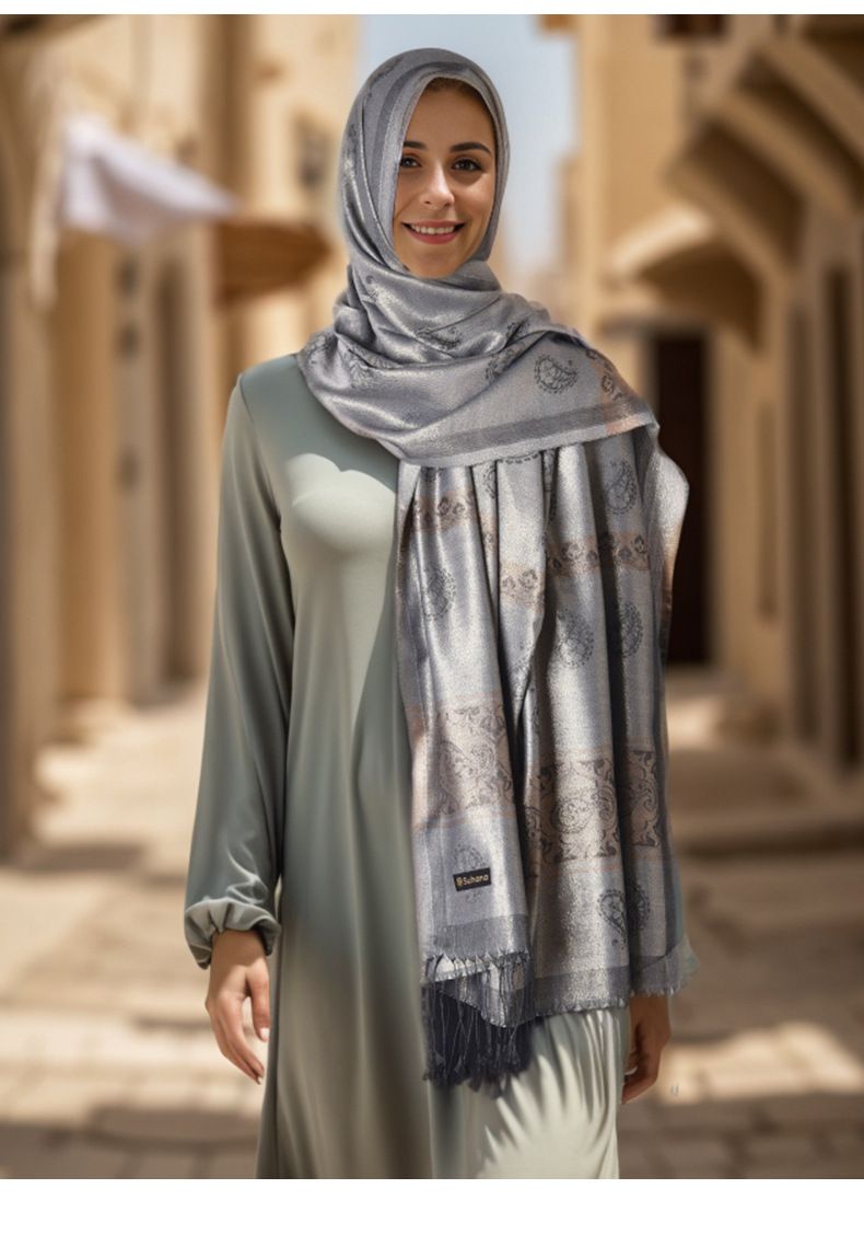 Exotisches Kopftuch Reise Dünner Sonnenschutzschal Stilvoller fließender Damenschal_voghion.com