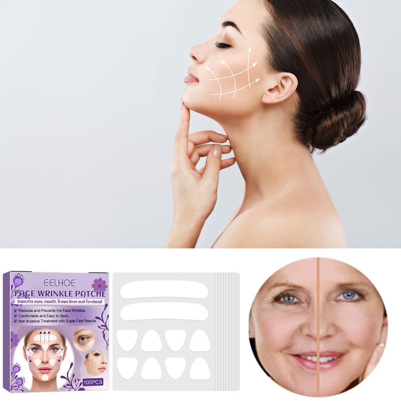EELHOE Facial Wrinkle Patch, Droop Decree Line Lift Facial Skin Tightens Mouth Line Cheek Patch_voghion.com