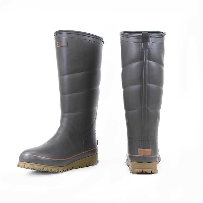 Warm High-End Solid Color Natural Rubber Fishing Rain Shoes_voghion.com