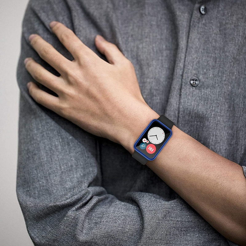 Ovitek za Huawei Watch Fit 2, ovitek za pametno uro, prevlečen dodatki, TPU odbijač, zaščita zaslona okoli zaslona, ovitek za Huawei Watch Fit/New_voghion.com