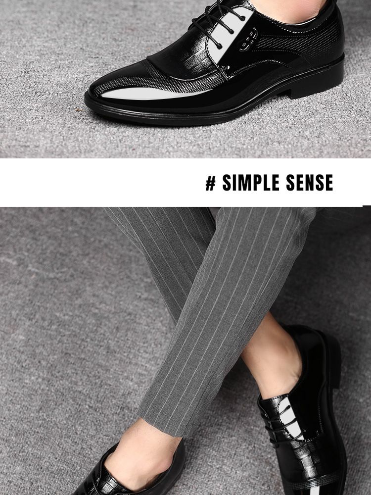 Pánské kožené nové obchodní šaty z roku 2024, nadměrné pánské šněrovací svatební boty, všestranné boty pro volný čas_voghion.com