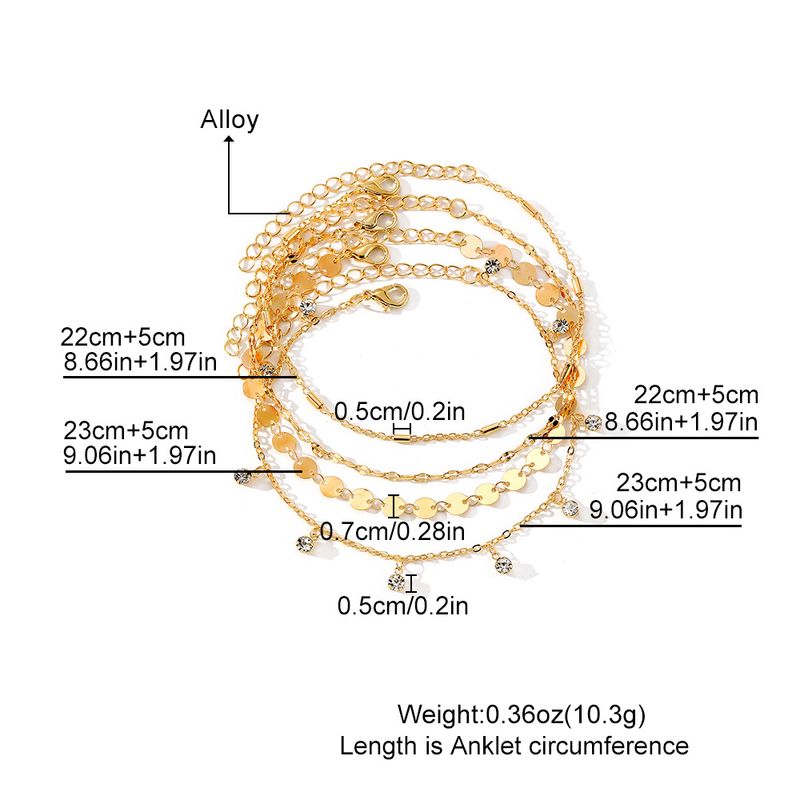 Fashion Five-pointed Star Infinite Eight-character Butterfly Pendant Zircon Cuban Chain Anklet Beach Vacation Travel Jewelry_voghion.com