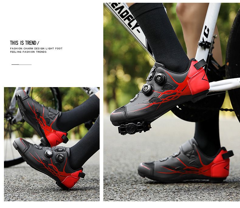 Zárható kerékpáros cipők Tavaszi és nyári zárható cipők Férfi és női országúti kerékpáros cipők Kemény talpú hegyi kerékpáros sportcipők_voghion.com
