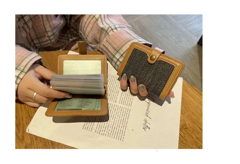 Nuovo porta patente di guida in cotone e lino di alta qualità, custodia per carte di credito multifunzionale di fascia alta_voghion.com