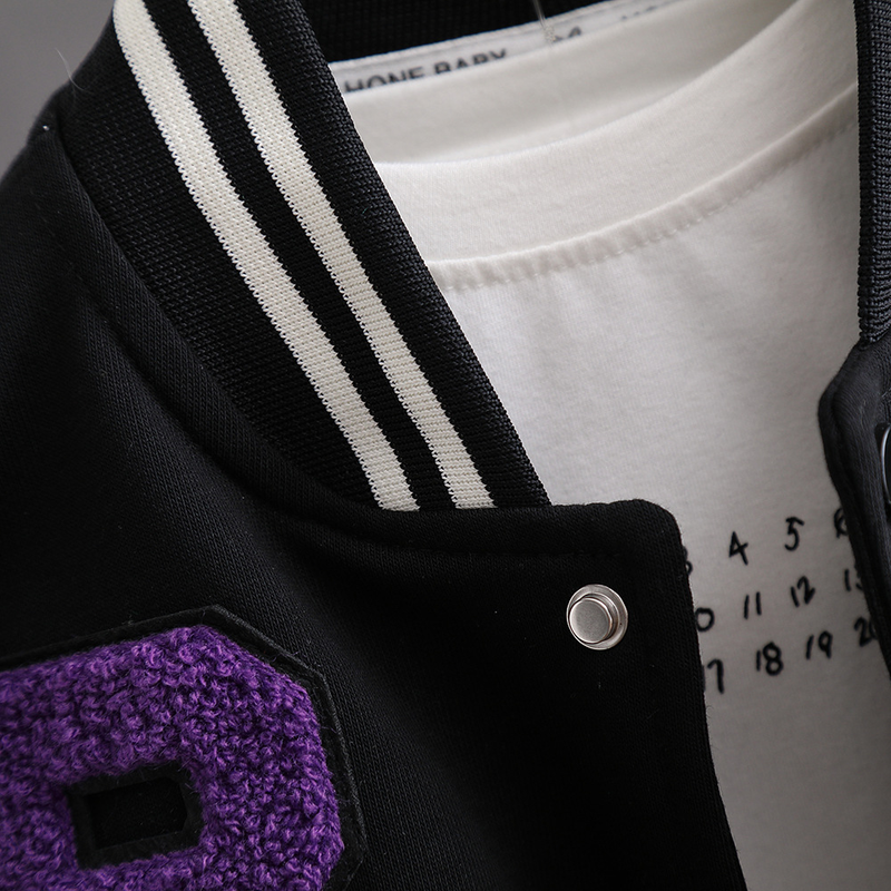 Jungenmantel Frühling und Herbst Kinder hübsche Fried Street Baseballjacke Modisches Oberteil_voghion.com