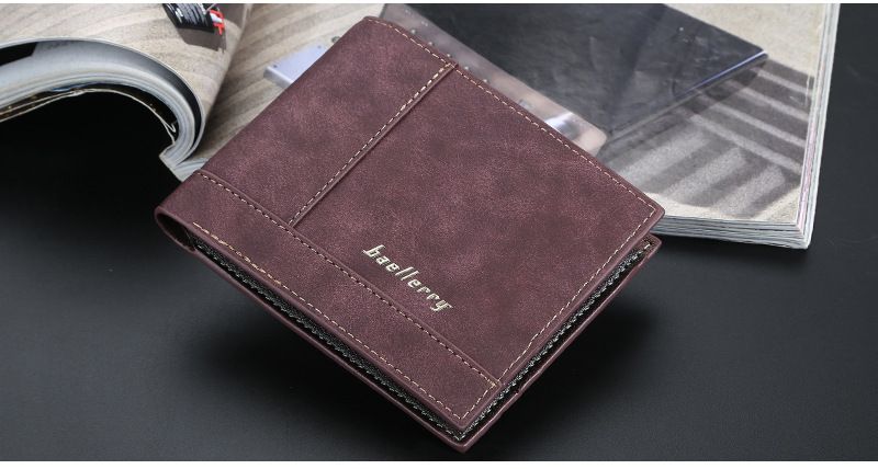 baellerry Wallet Men's Short Korean-style Multi-card Open Horizontal Wallet Youth Simple Thin Wallet_voghion.com