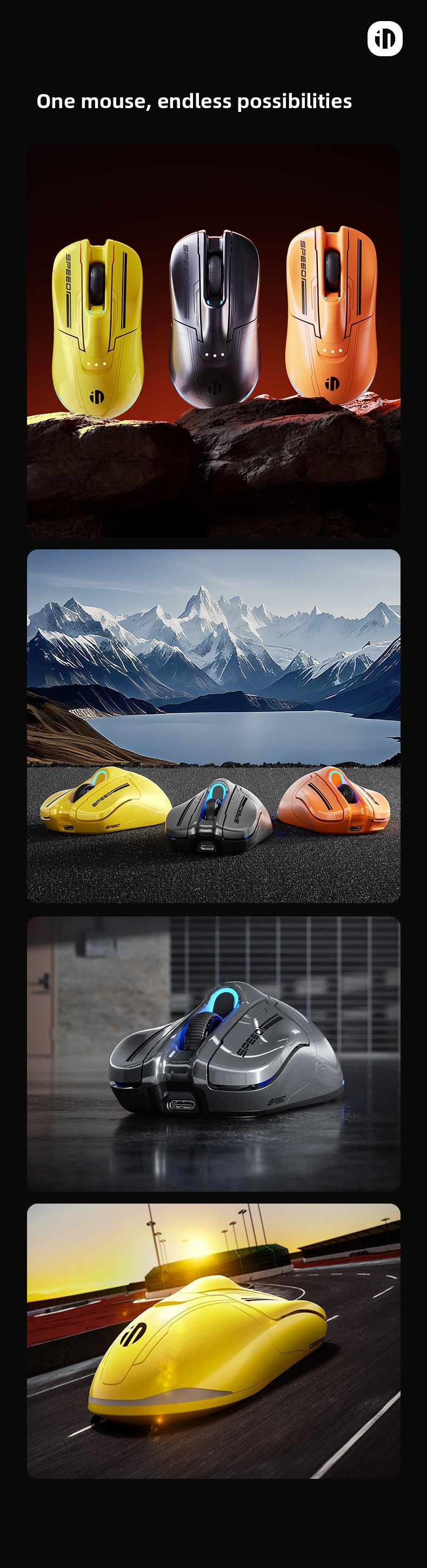 【High Quality】 INPHIC Wireless Mouse Bluetooth Dual Mode Gaming Rechargeable Creative Office_voghion.com
