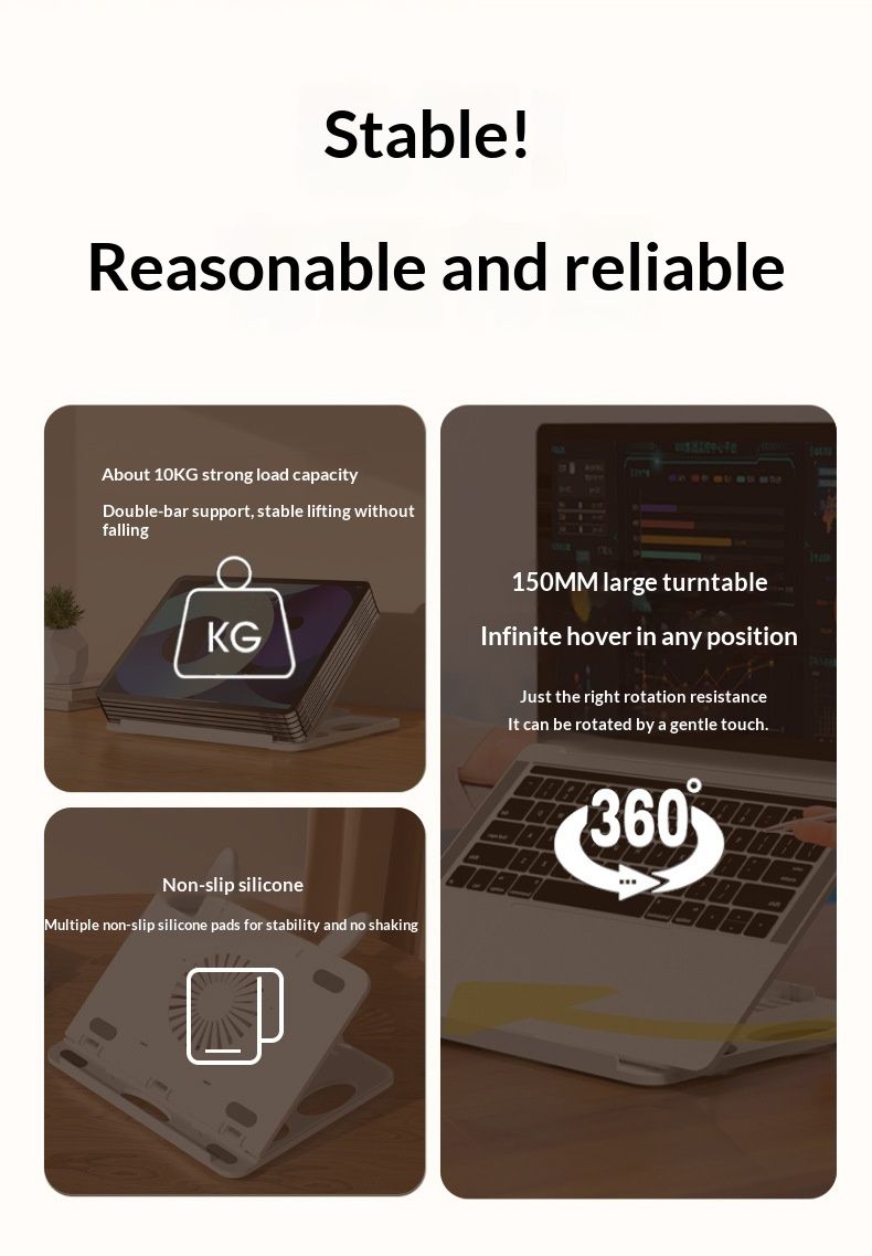 NeoGear Tablet- und Smartphone-Ständer, universell einsetzbar, 360° drehbar, ideal zum Lernen, Fernsehen, Zeichnen und als tragbarer, faltbarer Ständer_voghion.com