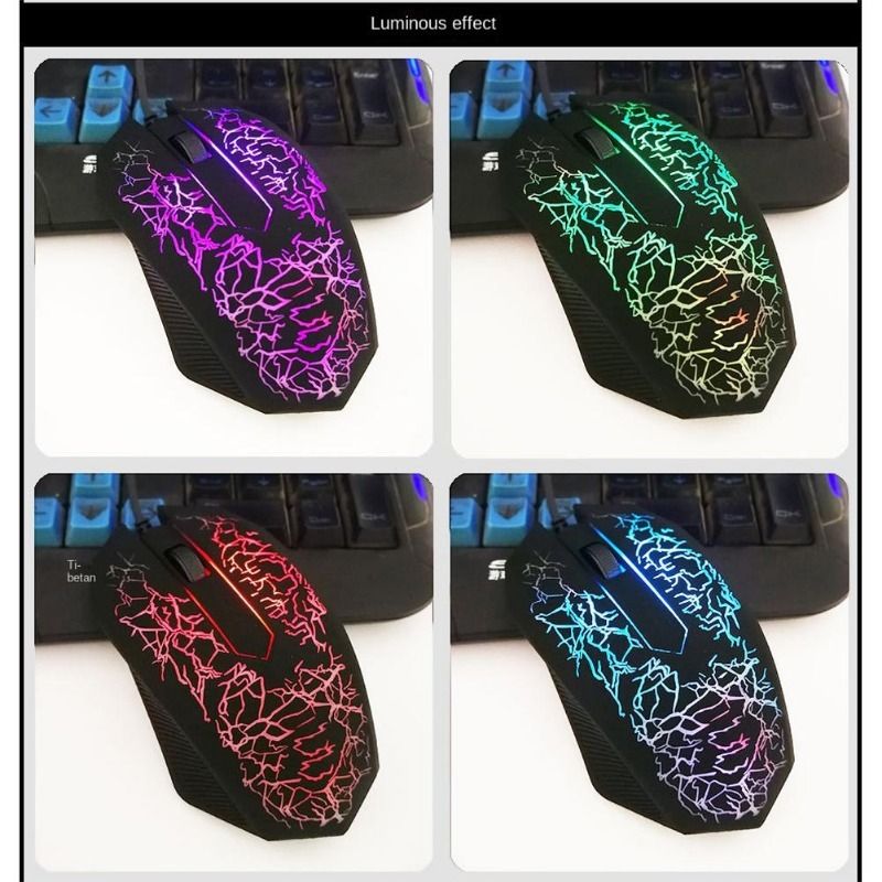 Mouse da gioco per computer LED colorato da 1 pz Mouse da gioco professionale super fine Mouse cablato HMM_voghion.com