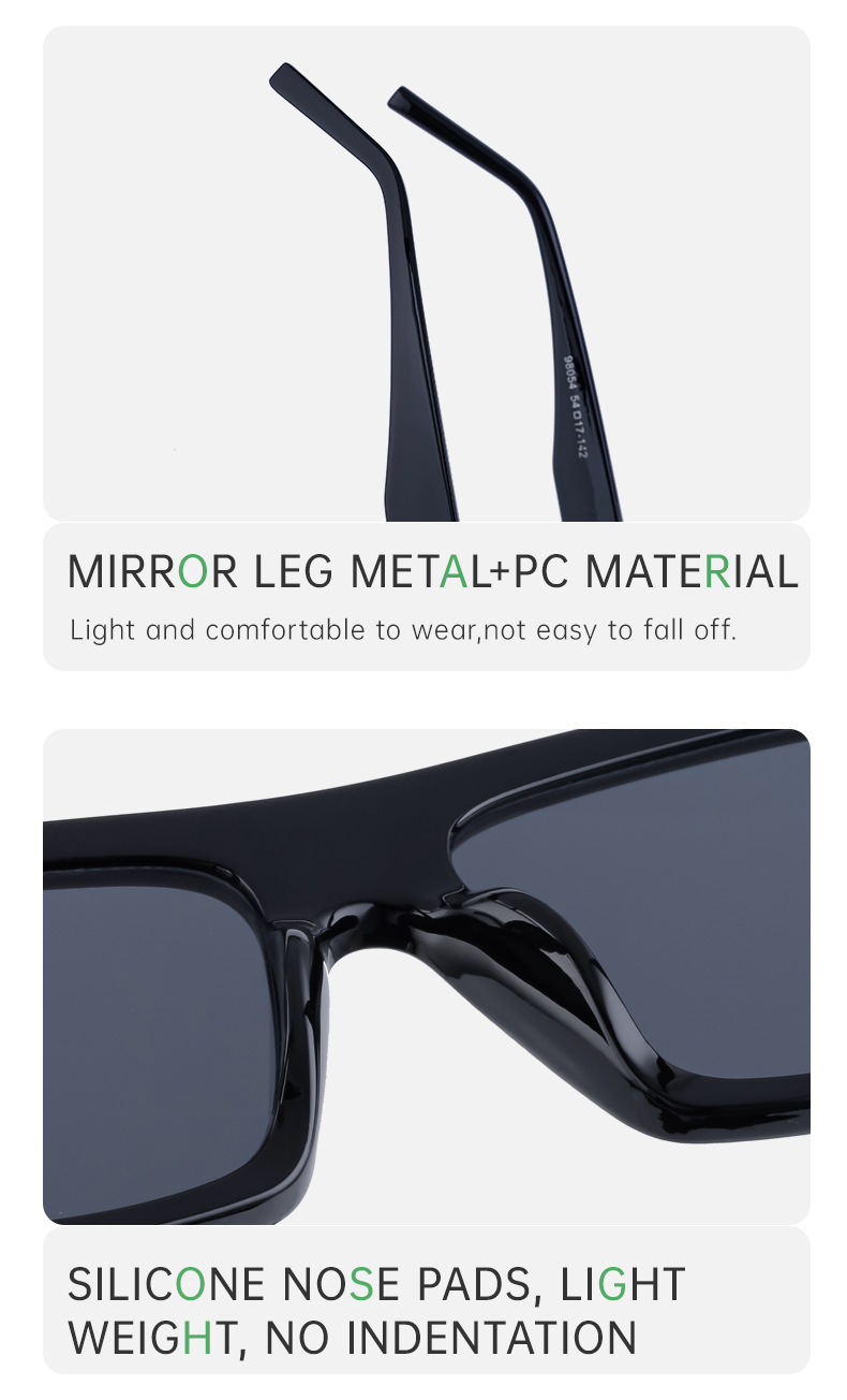 2023 New European and American Square Frame Sunglasses Men's Trendy Outdoor Cycling Small Frame Sunglasses Cross-Border Glasses Wholesale_voghion.com