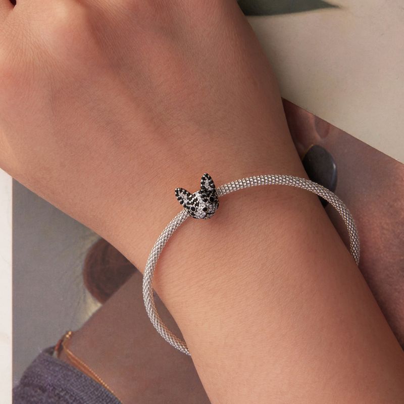 Boston Terrier Charm Sterling Silber Charm, SCC3111_voghion.com