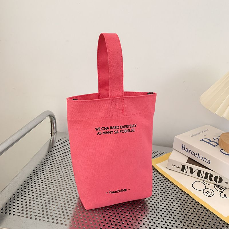 /ins Borsa a mano in tela tinta unita con borraccia in stile mini per donna, borsa per la mamma_voghion.com