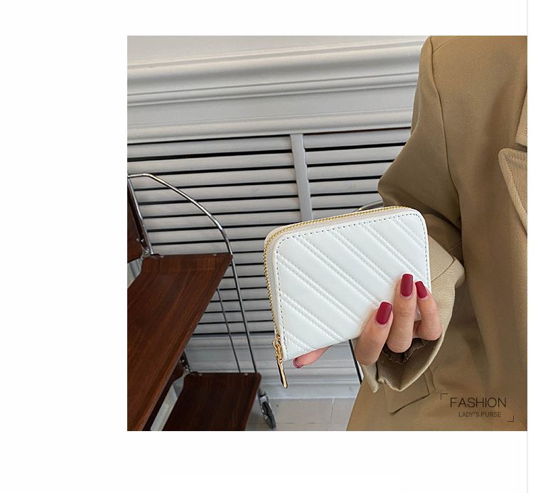 Dámské kabelky, měkká kožená malá peněženka, dámská vyšívací nitě, řemeslná zipová krátká peněženka v japonském stylu, jednoduchá krátká spona, trendy_voghion.com