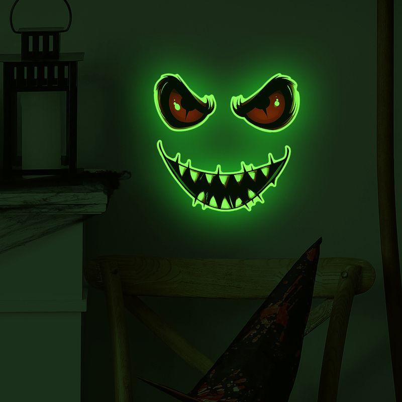 Im Dunkeln leuchtende Halloween-Wandaufkleber mit gruseligen Augen – gruselige Aufkleber für Schlafzimmer, Wohnzimmer, Party-Dekoration_voghion.com