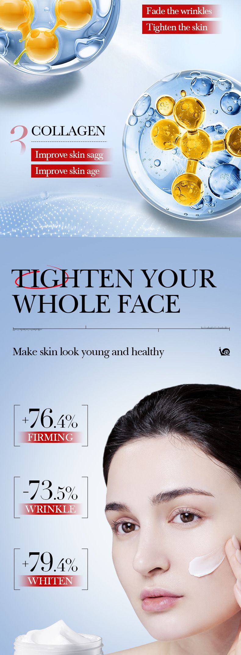 SADOER Snail Collagen Anti-Wrinkle Firming Cream 5-piece Set, Firming And Moisturizing Cream_voghion.com