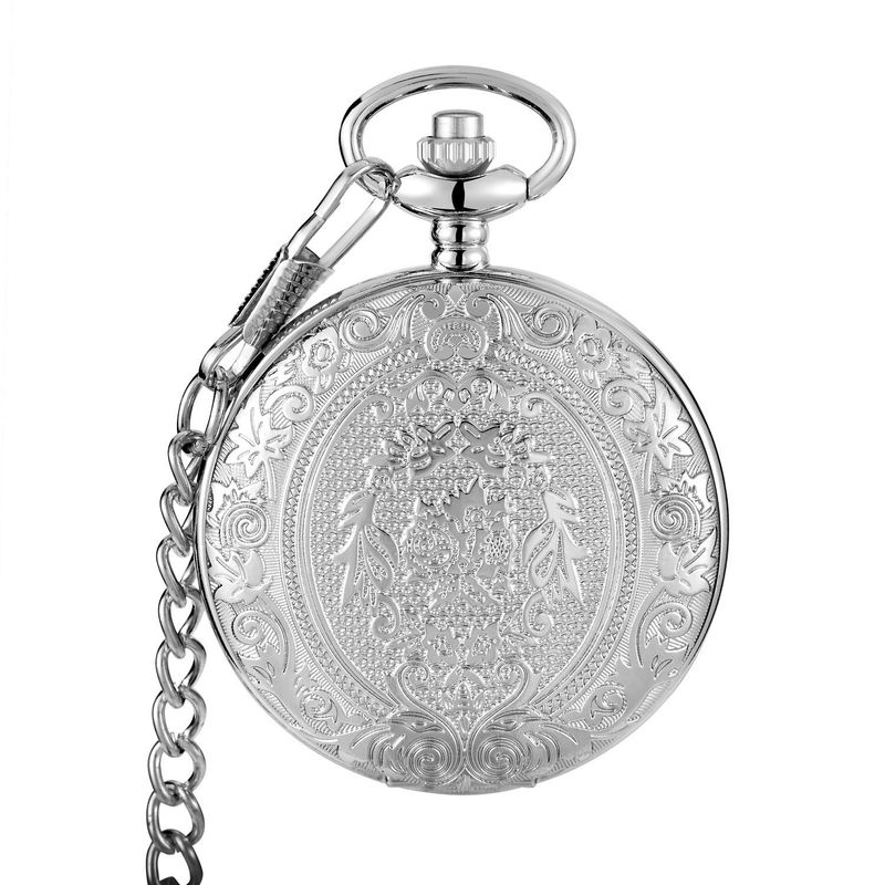 Collana classica intagliata L48 con coperchio a ribalta, per uomini e donne, orologio da tasca appeso, regalo per studenti_voghion.com