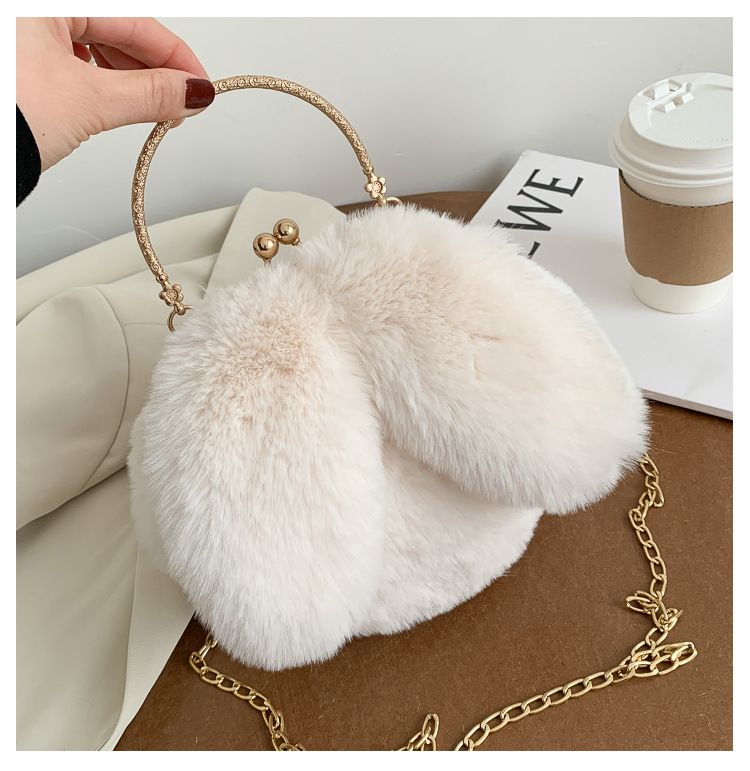 Women's Bags new cute plush bag rabbit ears casual clip top h _voghion.com