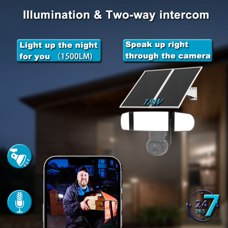 Telecamera a sfera solare con registrazione video 24 ore su 24, batteria a lunga durata, wireless, impermeabile, per esterni, illuminazione da giardino, monitoraggio_voghion.com