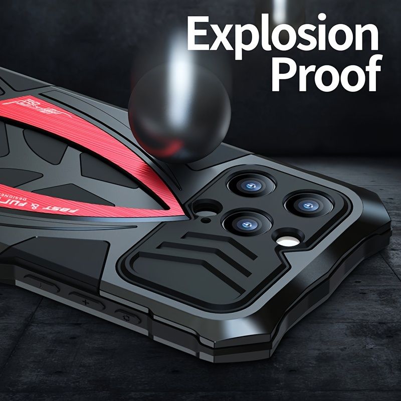 For 15 14 13 Pro Max 12 Xs 11 8 Plus Case XR SE3 SE2 Mini 7 Drop Protection Metal +Silicone Triple Protection Phone Case_voghion.com