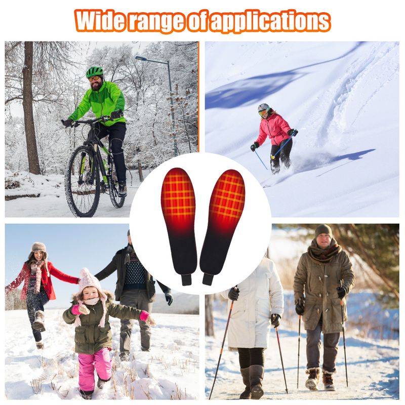 Heating are feasible for outdoor walking in winter. Warm feet, electric insoles, three speed temperature control,_voghion.com