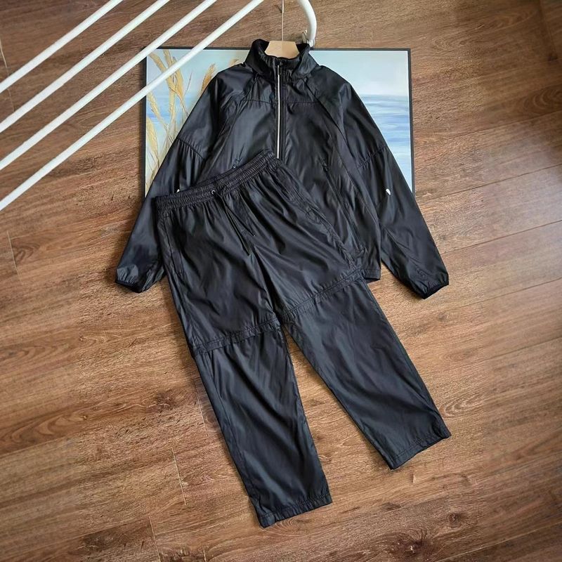 2024 Spring And Autumn Unisex Woven Two-Way Vest Jacket Coat Long Pants Detachable Set 5305_voghion.com