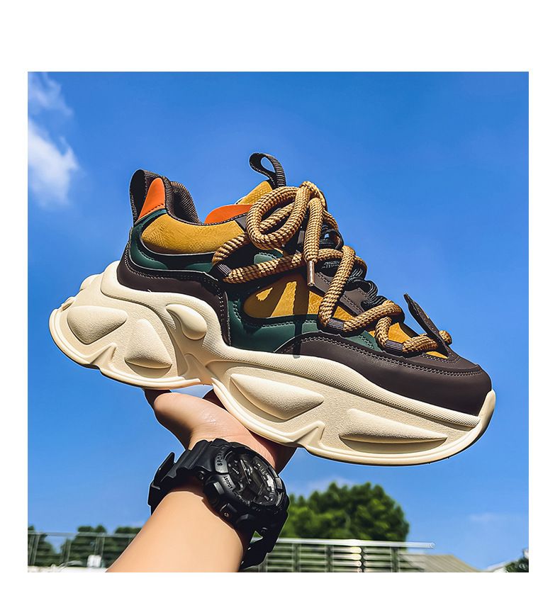 Kolumb Herren-Sportschuhe – Trendige Schuhe für den Herbst: Dicke Sohle mit Höhenverstärkung, modische Laufschuhe für Teenager und Freizeitschuhe für Herren._voghion.com