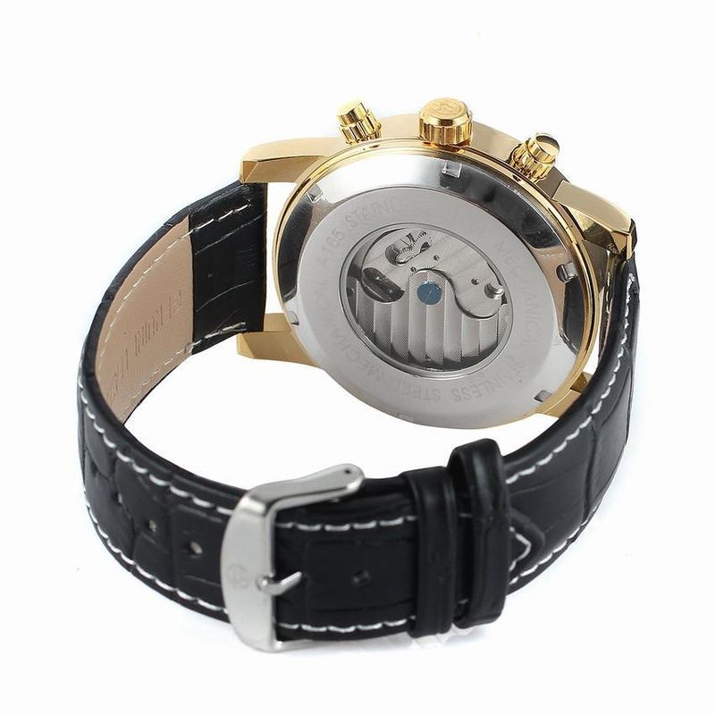 Orologio automatico di lusso da uomo con tourbillon e quadrante grande, cinturino in vera pelle, fibbia in acciaio inossidabile, vetro minerale, orologio casual alla moda_voghion.com