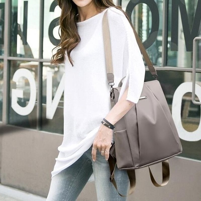 Nuovo zaino multifunzione da donna, casual, tinta unita, scuola, per ragazze, moda, tracolla staccabile, borsa a tracolla da viaggio_voghion.com