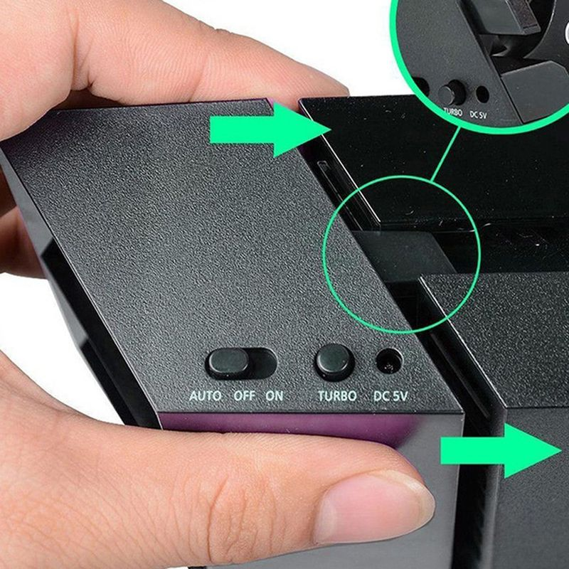 Xinweiqing Temperatuurregeling Externe koeler Koelventilator Spelaccessoires voor PS4-console_voghion.com