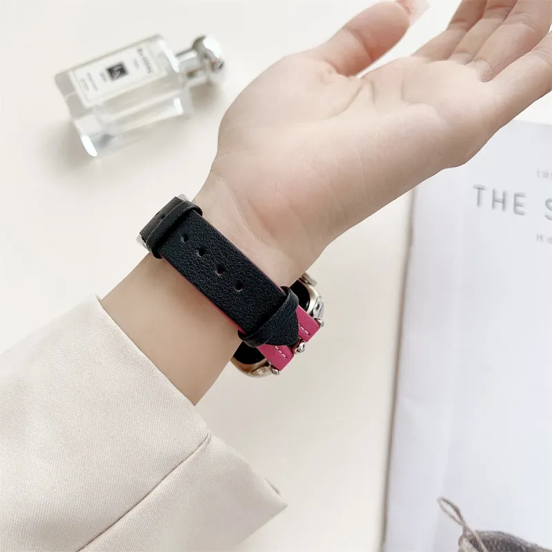 Uhrenarmband für iWatch 42/44/45/46/49 mm 38/40/41 mm PU-Leder Modisches Uhrenarmband für die Uhrenserie Ultra2 Serie 10/9/8/7/6/5/4/3/2/1_voghion.com