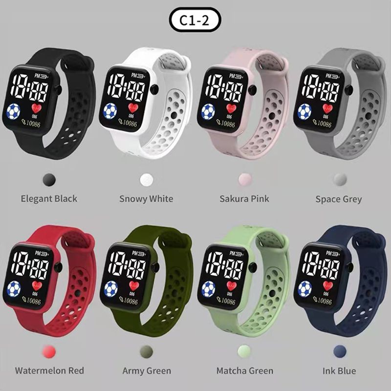 2023 LED Für Kinder Jungen Sport Wasserdichte Uhren Mädchen Silikon Digital Uhr Casual kinder Elektronische Uhr_voghion.com