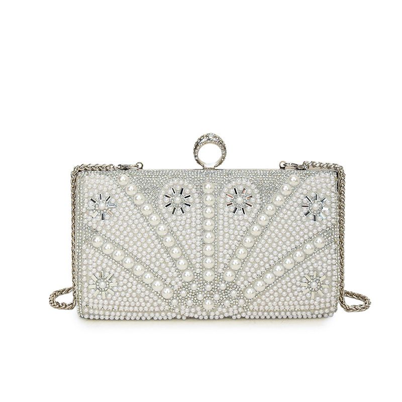 New Style Socialite Pearl Women's Cheongsam Handbag Beaded Clutch Evening Dress Bag_voghion.com