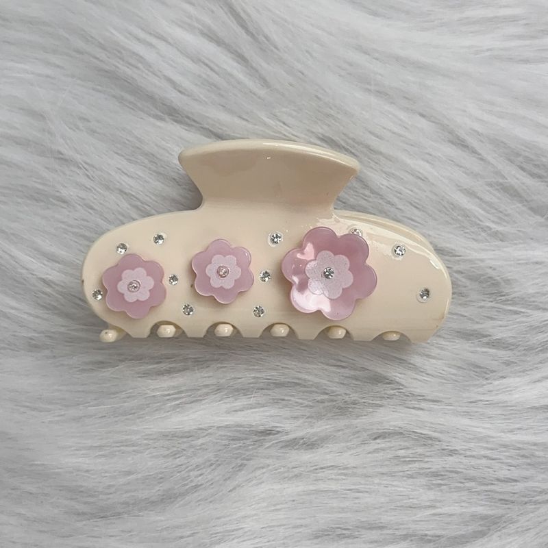 Koreanischen stil Essigsäure Strass Blume frauen High-end-Gefühl Temperament Zurück Kopf Halb-haar Shark Mittleren größe_voghion.com
