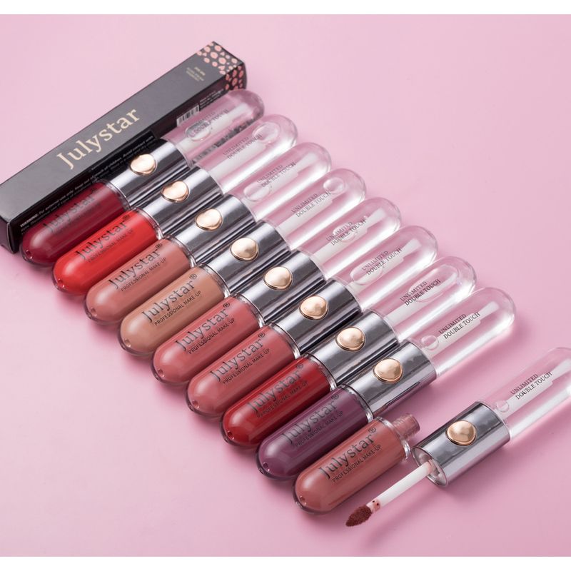 Le rouge à lèvres Mirror Double Head Gloss est facile à colorer, hydratant, antiadhésif, résistant à la lumière, brillant à l'eau et brillant à lèvres._voghion.com