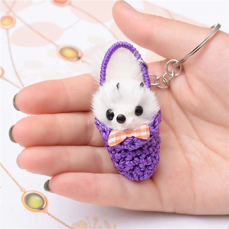 Koreansk stil Super söt mink mini päls rävväska hänge Mobiltelefon hänge Docka Docka Nyckelring Smycken_voghion.com