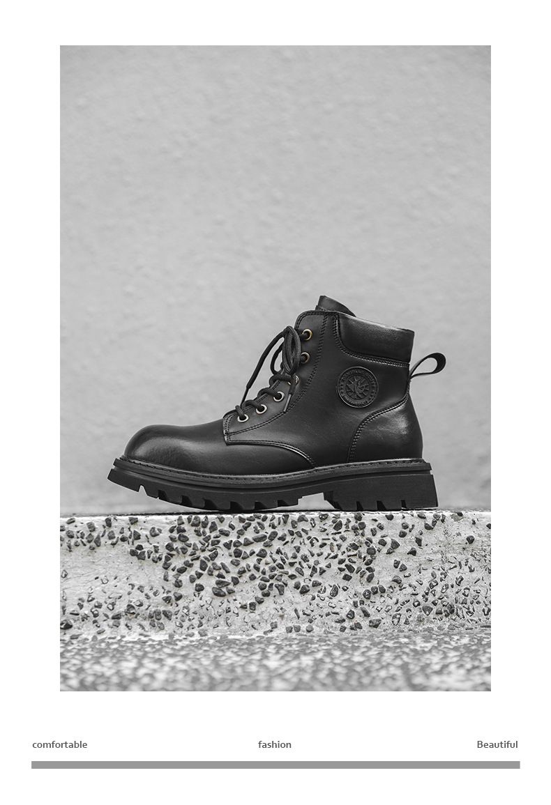 Martin Boots Men's Spring High-top Boots Medium-top American Tooling Short Boots Men Can't Kick Bad Rhubarb Boots_voghion.com