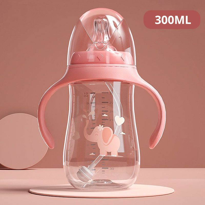 Babyflaschen Trinkbecher Babyflasche Großkalibrig Multifunktional Trinkmilch Trinkwasser Dual-Use-Flasche BPA-frei_voghion.com