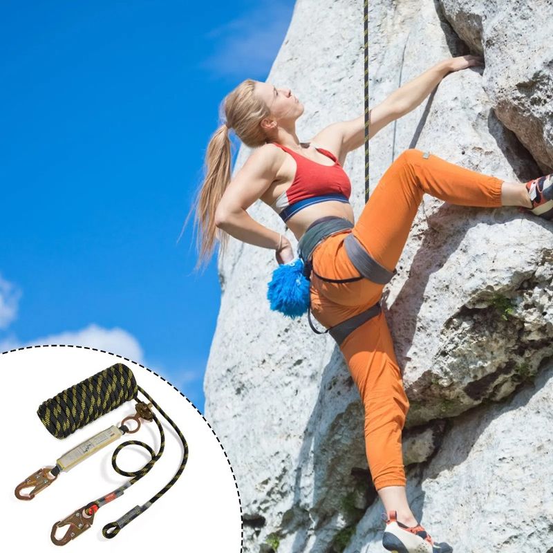 Sna Fall Tension Vertical 50' 30 Polyester X Assembly Protection KN Roofing With 0.55'' Rope Breaking Rope Lifeline With Steel_voghion.com