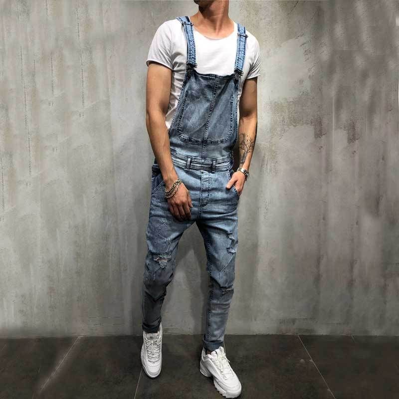 Jeans-Overalls, Hosenträger, Jeans-Strampler für Herren_voghion.com