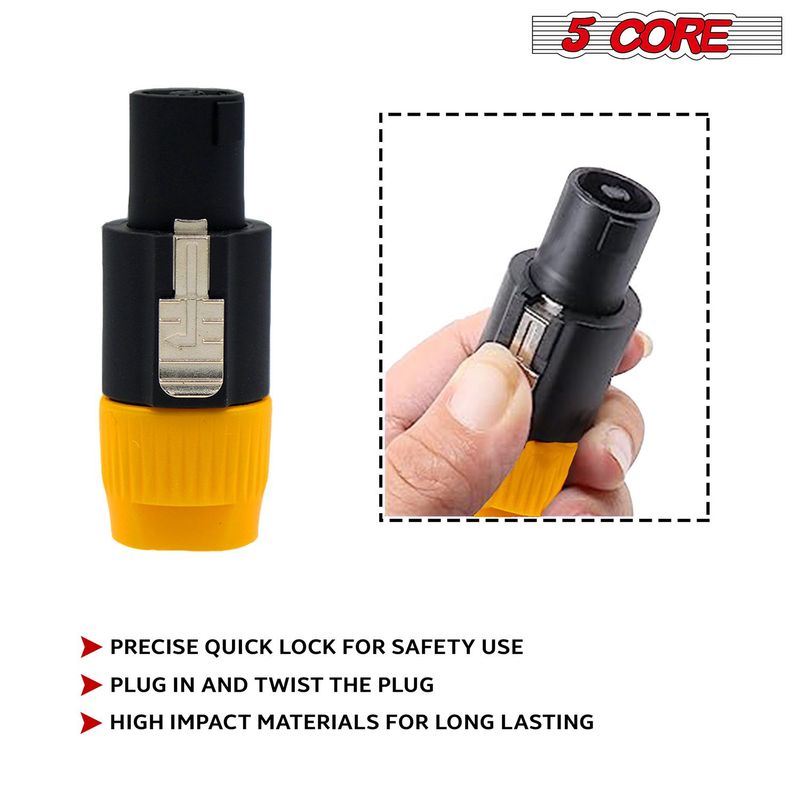 5 Core Speakon Adapter 6 Pack High Quality Audio Jack Male Audio Pin Speaker Adapter Connector - SPKN BRY 6PK_voghion.com