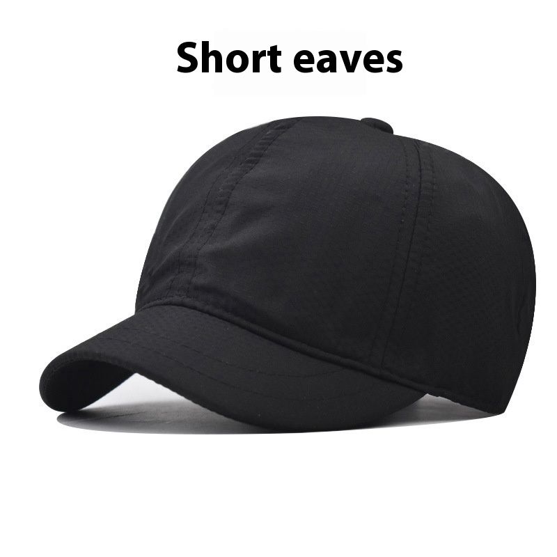 Chapeau de soleil court d'été pour femme, protection solaire à séchage rapide, mince et respirant, à bord court, en bec de canard, pour homme_voghion.com