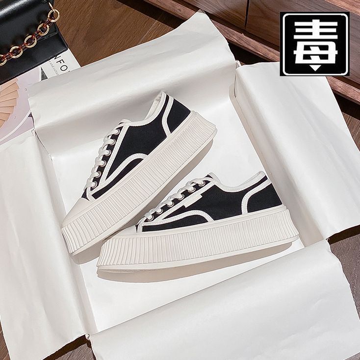 Peter New Xiaoxiangfeng Thick Soled Biscuit For Women 2023 Summer New Style Women's Casual White Shoes Color Blocked_voghion.com