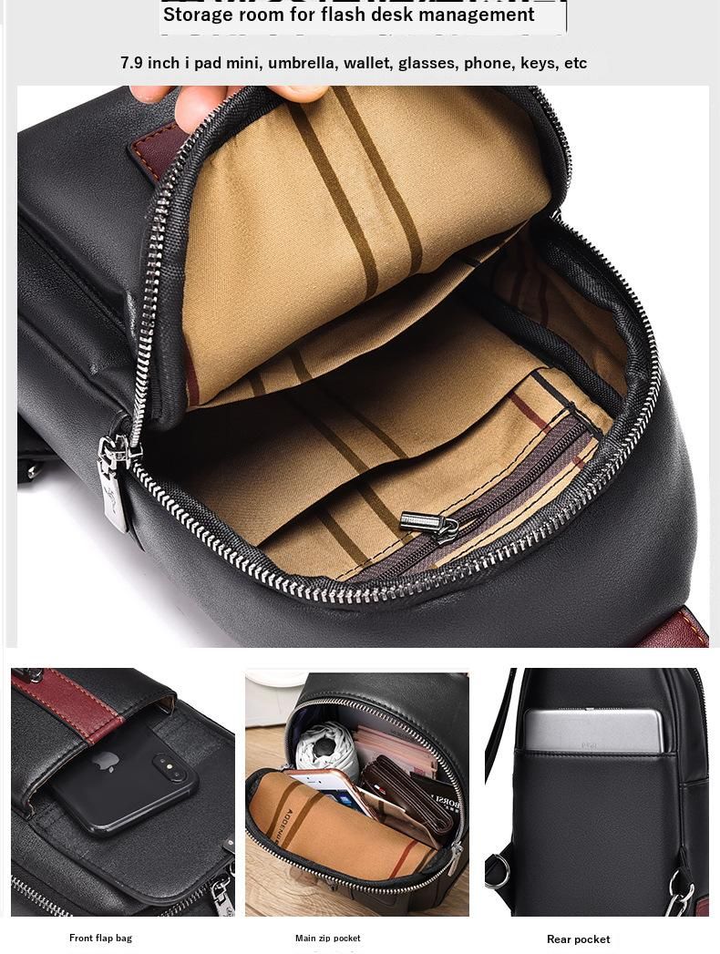 Bolso de pecho para hombre, bandolera, informal, de negocios, de moda, para colgar, mochila pequeña, novedad de 2023_voghion.com